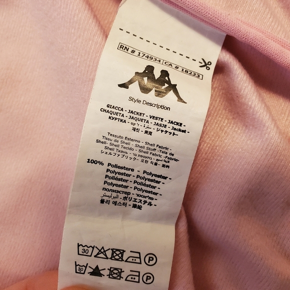 Kappa Authentic Football Esta Track Cropped Jacket Pink White Blue. L. Y2K. - Picture 8 of 12